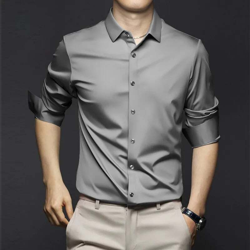 6 PACK MEN'S CLASSIC WRINKLE-RESISTANT SHIRT.