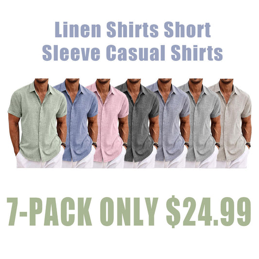 Linen Short Sleeve Casual Shirts