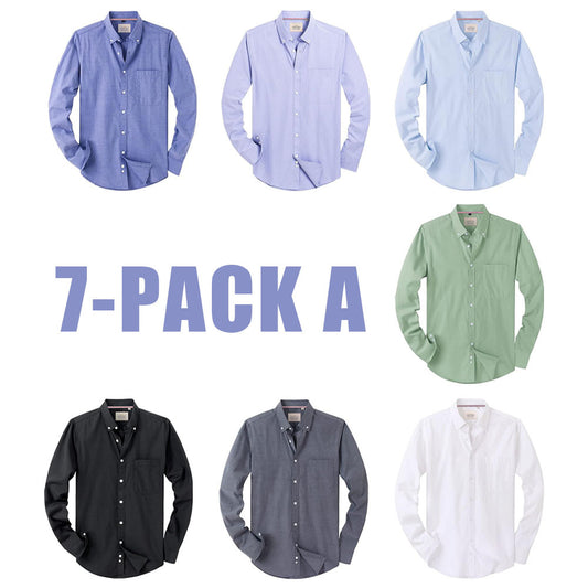 Men‘s Oxford Shirt Long Sleeve Button Down Shirts