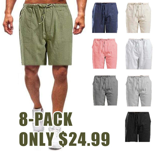 Men's Linen Loose Casual Shorts